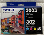 Epson 302XL Black 302 Cyan Magenta Yellow Photo Black T302XL-BCS Exp 202... - £44.08 GBP