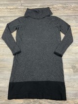 Bartolini Italy Tunic Sweater Wool/Cashmere Blend Grey/Black Cowl Neck ~... - $36.63