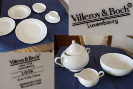 Villeroy &amp; Boch fine premium bone porcelain dinnerware made un Luxembourg 60 pie - £707.47 GBP