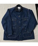Vintage Big Mac Blanket Lined Blue Denim Chore Jacket Made in USA Mens 4... - $62.99