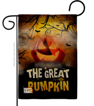 The Great Pumpkin Burlap - Impressions Decorative Garden Flag G135085-DB - £18.36 GBP