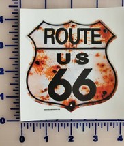 Route 66 Historic rusty bullet hole weathered route sign marker Logo Vin... - $3.46
