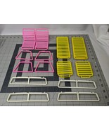 Mattel Barbie Tropical Pool Patio Set Replacement Yellow Pink Chairs Lot - $69.95