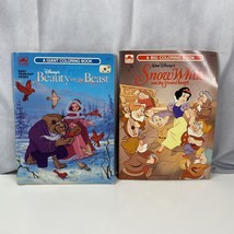 Vtg Disney&#39;s Beauty and the Beast &amp; Snow White Giant Golden Coloring Boo... - $27.83