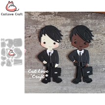 Business Suit Man Metal Cutting Dies Scrapbooking Card Making Craft - $9.59