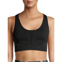 Avia Ladies Active Fashion Sports Bra Low Support Solid Black Size L 12-14 - £19.63 GBP