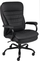Boss Office Products Heavy Duty Double Plush CaressoftPlus Chair-400 Lbs, Black - £274.97 GBP