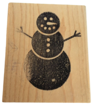 Touche Rubber Stamp Bold Snowman Christmas Card Making Winter Holidays Snow - £7.02 GBP