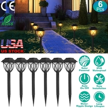 iMountek 6Pack Solar Stake Lights, Waterproof, Auto On/Off Garden - $28.30