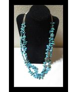 Vintage Handcrafted Turquoise Butterfly &amp; Sea Turtles Beaded Necklace N060 - €16,97 EUR