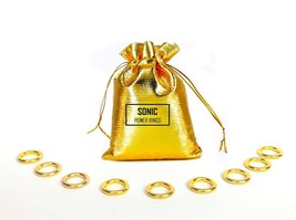 Sonic The Hedgehog - Gold 9 Mini Metal Power Rings - Game Figure Display - £7.06 GBP