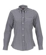 Chef Works 2XL Navy White Gingham Dress Shirt W500 BWK Womens Long Sleeve - $32.66