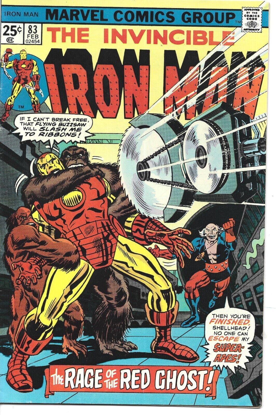 Vintage The Invincible Iron Man-Red Ghost Comic-No. 83-Feb. 1976 - $7.50