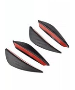 4 Car Rear Bumper Diffuser Shark Fin Spoiler Lip Wing Splitter Carbon Fi... - $6.77 CAD