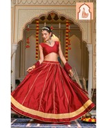 Maroon gotta work lehenga choli set - $1,404.11 MXN