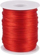  109 Yards 1.5mm Red Rattail Satin Trim Silk Cord Chinese Knotting Bea - £19.77 GBP
