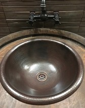  15&quot; Round Copper Bathroom Sink Perfect for a Wine or Whiskey Barrel  - £109.79 GBP