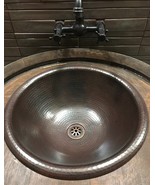  15&quot; Round Copper Bathroom Sink Perfect for a Wine or Whiskey Barrel  - £109.82 GBP