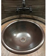  15&quot; Round Copper Bathroom Sink Perfect for a Wine or Whiskey Barrel  - $139.95