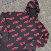 Stranger Things Hoodie Netflix Official Merchandise Pink Black All Over ... - $92.01 MXN