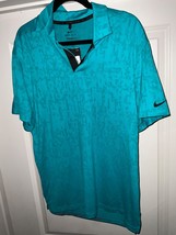 Nike Dri-FIT Tiger Woods Men&#39;s Golf Polo  CU9528 467  Aquamarine Size Me... - $76.72 CAD