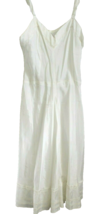 VTG Retro 50s Noisy Skylon Acetate White Full Slip 36 Taffreda Scalloped... - $51.68