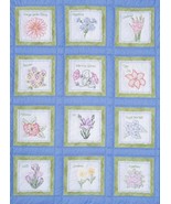 Jack Dempsey Needle Art Flowers Theme Quilt Blocks - $256.91 MXN