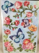 Special Moments Dimensional Stickers Pink Flowers Blue Butterflies Scrap... - £3.98 GBP