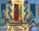 36&quot; X 44&quot; Panel Snowman Snowmen Christmas Tree Cotton Fabric D585.49 - $14.95