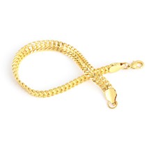 Elegant Gold/Black/Silver Color Bracelets 7mm Stainless Steel Curb Cuban Link Ch - £10.50 GBP