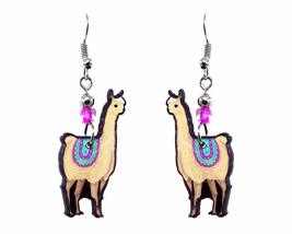 Llama Farm Animal Graphic Dangle Earrings - Womens Fashion Handmade Jewelry Wild - £11.66 GBP
