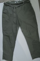 Harmony and Havoc Womens Pants Size 11 Green, Elastic Waist with Tie Around Belt - £8.51 GBP