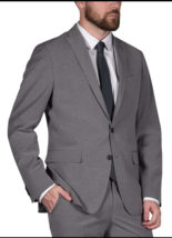 Perry Ellis Portfolio Mens Slim-Fit Micro-Grid Suit Jacket 46 Long Grey ... - $68.39 CAD