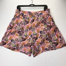 Boden Shorts Womens 10 Pull On Pink Guaze Viscose Paisley Lightweight Gi... - $29.99