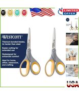 High-Performance 8-Inch Titanium Scissors – Ambidextrous, 2-Pack in Gray... - $350.61 MXN