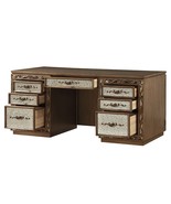 Orianne Executive Computer Desk w/Hutch, Antique Gold Finish - $22,044.34 MXN