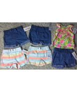 NWT Lot Carters  Cat &amp; Jack 3-6 M  Girls Shorts Top Denim - €13,63 EUR