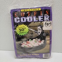 Vintage Black Coffin Cooler Halloween Inflatable Ghost 30&quot; / 2.5 Feet - New! - £58.64 GBP