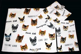 Kassafina Whimsical Purrfect Cool Cat In Eye Glasses Bath Towel Nwt Disc - £16.02 GBP