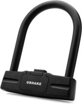 Ushake Bicycles U Lock, Heavy Duty Bike Scooter Motorcycles, Black 14Mm Chackle - £37.56 GBP