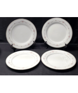 Vintage NORITAKE 10.5&quot; Dinner Plates FAIRMONT 6102 Platinum Trim - Set Of 4 - $42.22