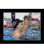 Inspirational Swimmer Katie Ledecky Swimming Motivation Quote Poster Pri... - $22.99+