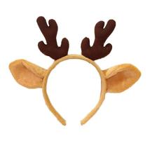 Reindeer Antlers Hair Hoop Christmas Headband Holiday Party Costume Headdress - £15.94 GBP