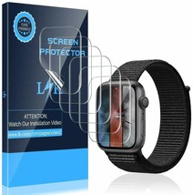 LK 6 Pack Screen Protector for Apple Watch 44mm Series 4/5 - Max Coverage Bubble - £26.14 GBP