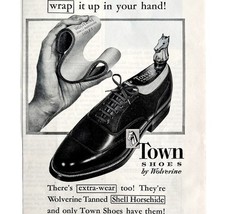 Wolverine Town Shoes Tanned Horsehide 1952 Advertisement Leather Footwea... - $28.07 CAD