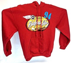 Rainforest Cafe Wild Jungle Untamed 94 Graphic Print Red Sweatshirt Hoodie Sz S - £11.67 GBP