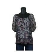 Joie Sheer Silk Peasant Blouse - S - £7.85 GBP