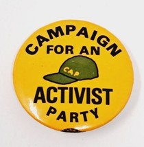 Campaign For An Activist Party Pinback Button VTG Pin Union Allied Printing - £2.27 GBP
