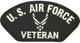 AIR FORCE VETERAN  EMBROIDERED MILITARY LOGO  PATCH - £23.59 GBP