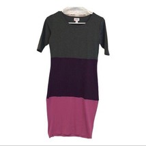 Lularoe Colorblock mauve plum gray Julia dress Women’s Size XS - $25.48 CAD